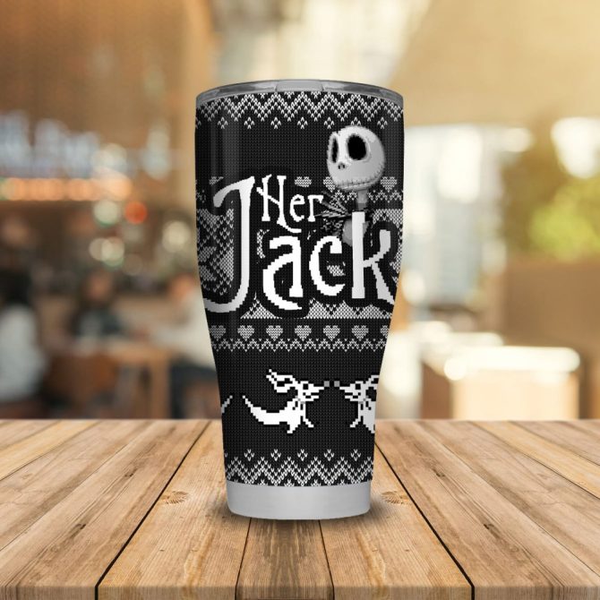 Jack Skellington Inspired Travel Mug - Insulated Tumbler With Lid For Hot & Cold Drinks - Image 2