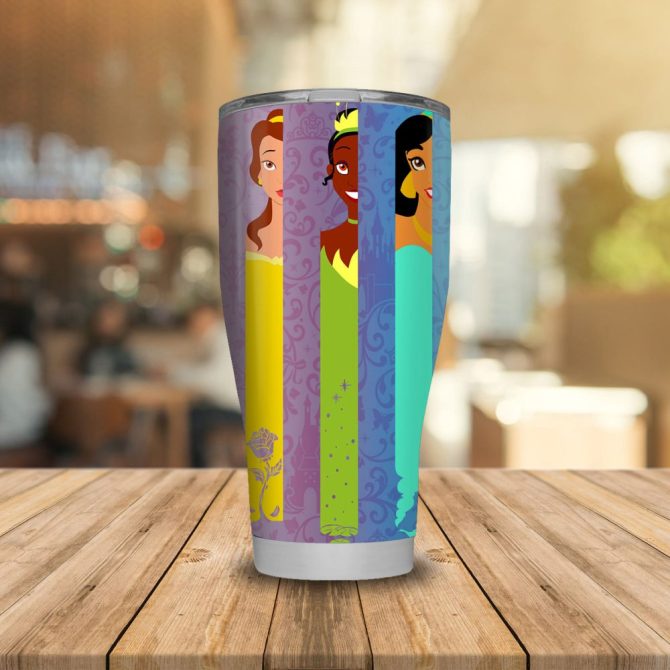 Colorful Princess Stainless Steel Tumbler With Lid - Perfect For Travel & Gifts - Image 2