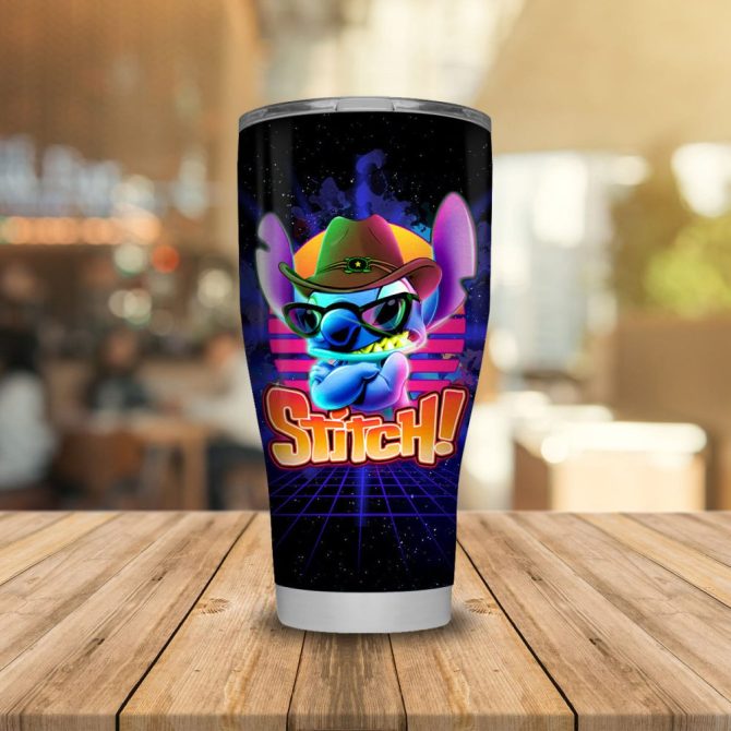 Stitch Tumbler With Lid - Retro Cool Design, Insulated For Hot/Cold Drinks, Perfect Gift! - Image 3