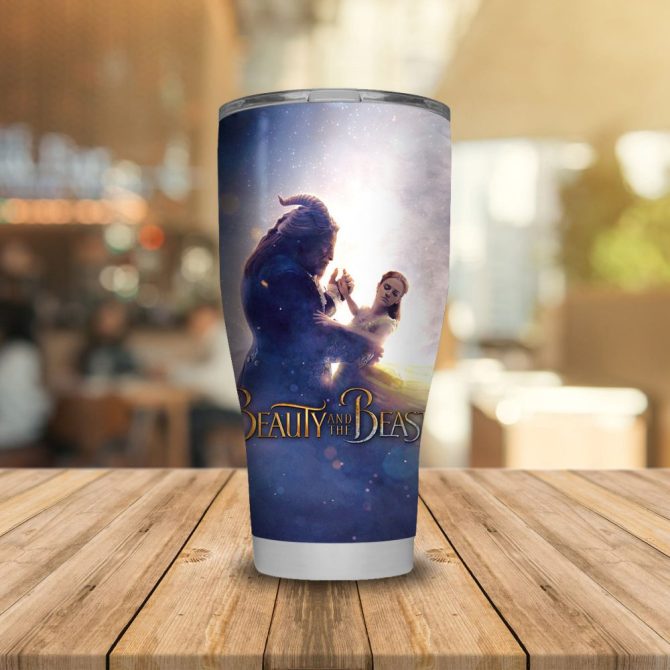 Beauty And The Beast Insulated Travel Tumbler - 20Oz Stainless Steel Cup With Lid, Perfect For Hot & Cold Drinks - Image 5