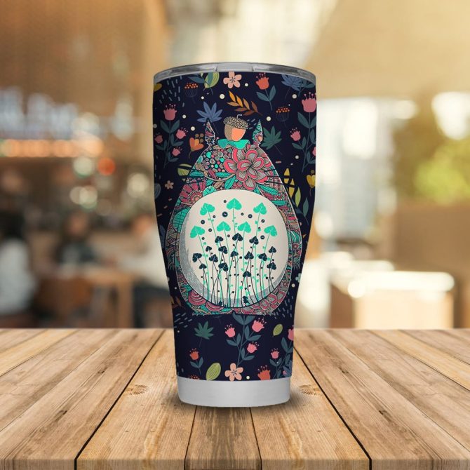 Eco-Friendly Floral Travel Tumbler With Lid – Insulated Stainless Steel Cup For Hot & Cold Drinks - Image 5