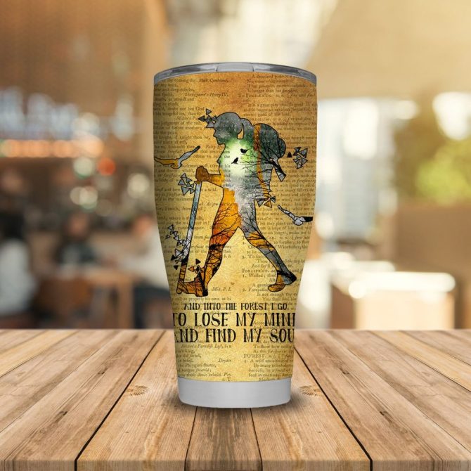 Adventure-Ready Stainless Steel Tumbler With Inspirational Forest Design - Keeps Drinks Hot/Cold - Image 2