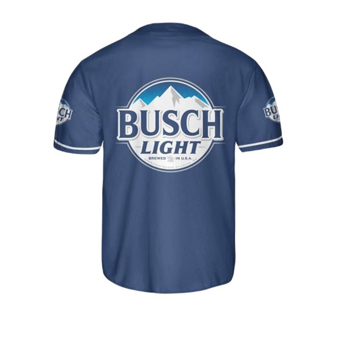 Busch Light Baseball Jersey – Stylish Blue Fan Apparel For Beer Lovers - Image 3
