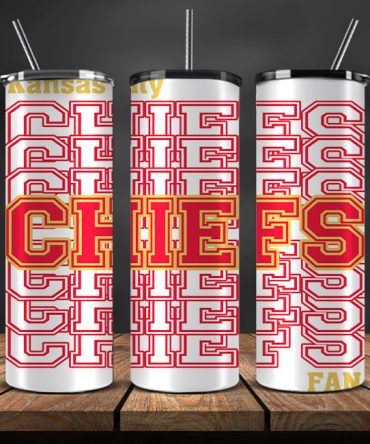Chiefs Football Tumbler - Stainless Steel Chiefs Fan Tumbler - 20Oz Insulated Travel Mug With Straw - Perfect For Game Day!