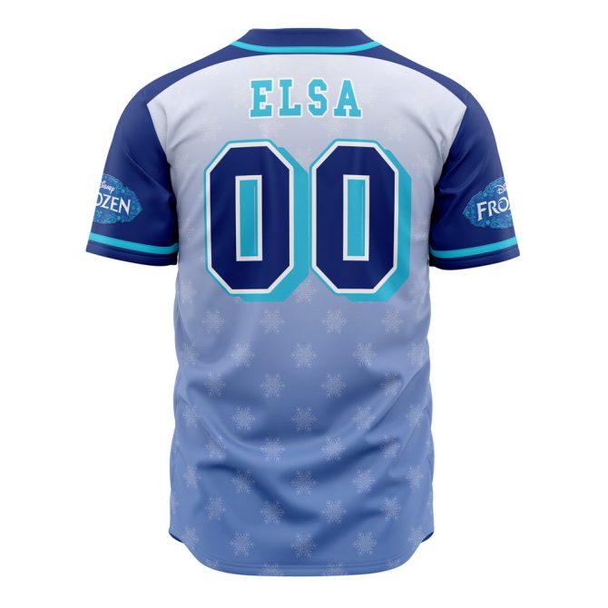 Snow Queens Frozen Baseball Jersey - Cool Blue Snowflake Design, Unisex Sports Shirt - Image 2