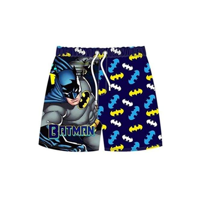 Kids' Batman Swim Trunks - Superhero Beach Shorts With Iconic Logo
