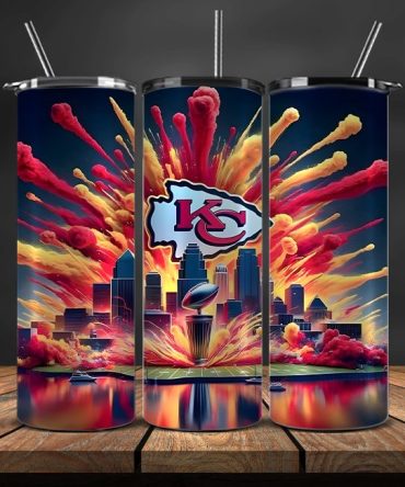 Chiefs Football Tumbler - Football Fan Tumbler - Insulated Stainless Steel, 20Oz - Perfect Gift For Sports Enthusiasts