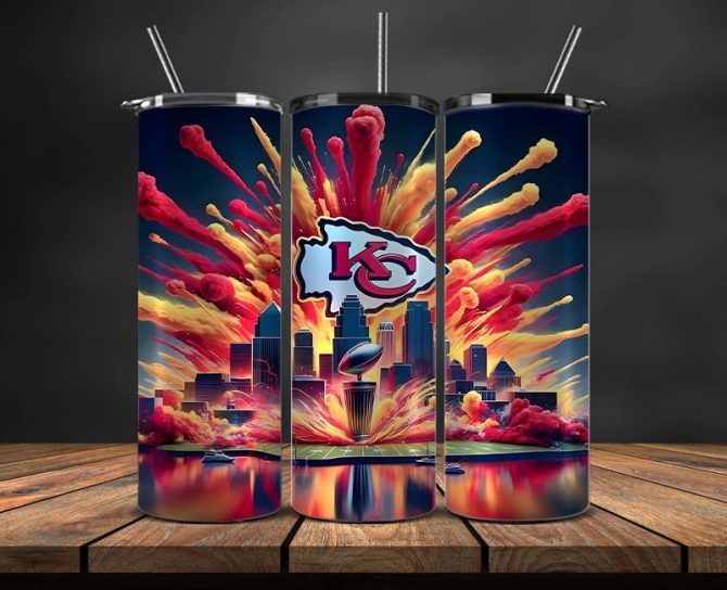 Chiefs Football Tumbler - Football Fan Tumbler - Insulated Stainless Steel, 20Oz - Perfect Gift For Sports Enthusiasts