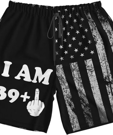Bold 'I Am 39+' Men'S Shorts With American Flag Design - Fun & Unique Gift Idea!