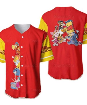 Colorful Cartoon Baseball Jersey - Fun Characters Design, Unisex