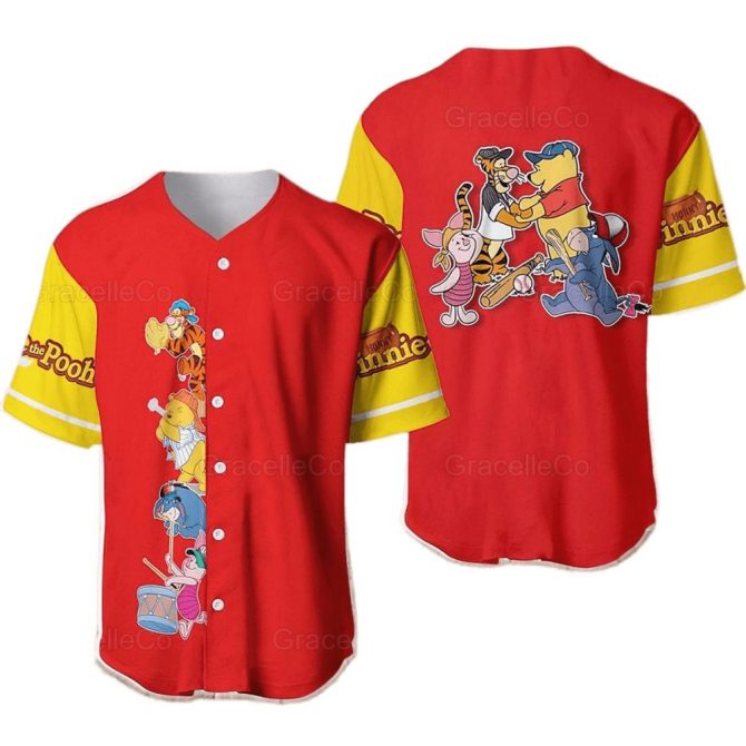 Colorful Cartoon Baseball Jersey - Fun Characters Design, Unisex
