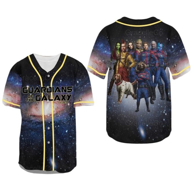 Guardians Of The Galaxy 3 Baseball Jersey – Cosmic Character Design
