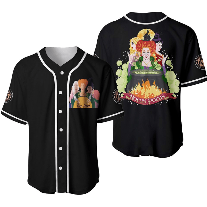 Enchanting Hocus Pocus Baseball Jersey - Personalized Witchy Style For Halloween Fans