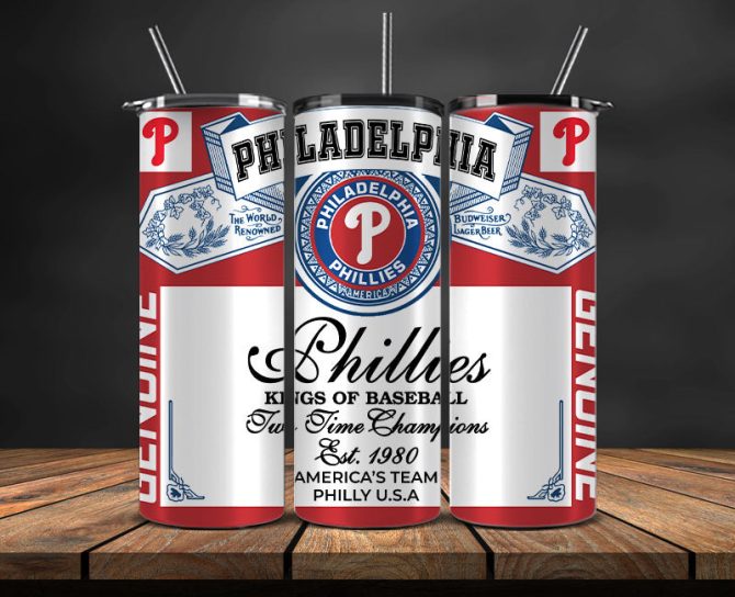 Philadelphia Phillies Tumbler - Vintage Design, 20Oz Stainless Steel, Double-Walled Insulated, Perfect Gift For Baseball Fans