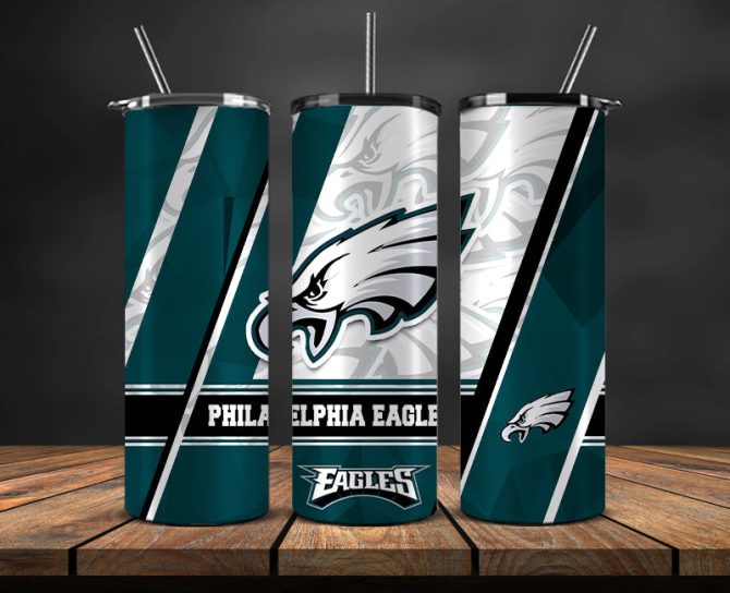 Philadelphia Eagles Stainless Steel Tumbler - Vacuum Insulated, Leak-Proof Sports Cup With Straw