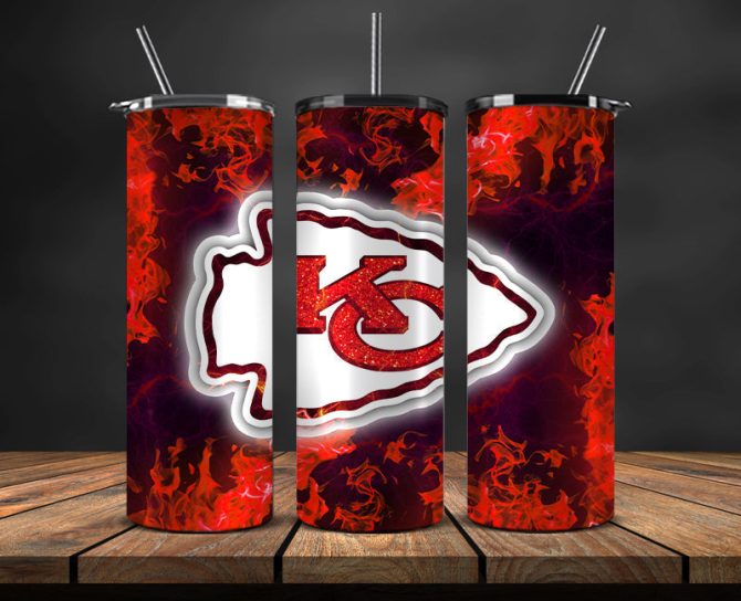 Chiefs Football Tumbler - Premium Insulated Stainless Steel Tumbler - Bold Red & White Design - Perfect For Sports Fans & On-The-Go Hydration