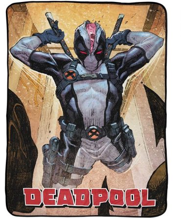 Cozy Deadpool Fleece Throw Blanket - Marvel Comics Fan Gift