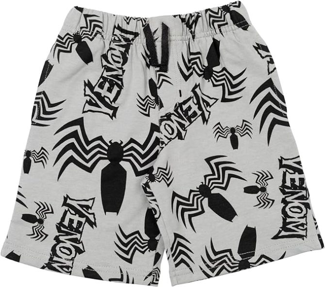 Kids' Spooky Spider Shorts - Fun Halloween Venom Print, Soft & Comfy Cotton Blend