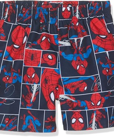Marvel Spider-Man Boys' Swim Shorts - Fun Comic Print Beachwear For Kids