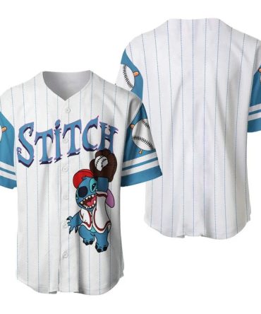 Stitch Baseball Jersey – Fun Cartoon Sports Tee For Fans, Unisex Casual Wear