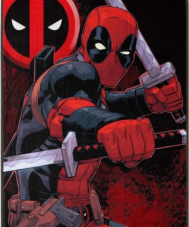 Cozy Up With A Hero: Premium Deadpool Fleece Throw Blanket – Vibrant Design For Fans