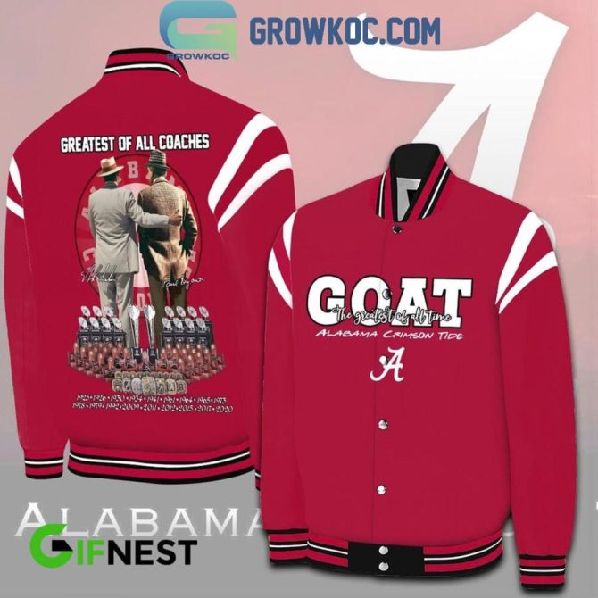 Alabama Crimson Tide G.O.A.T Jacket - Celebrate The Greatest Coaches In Style!