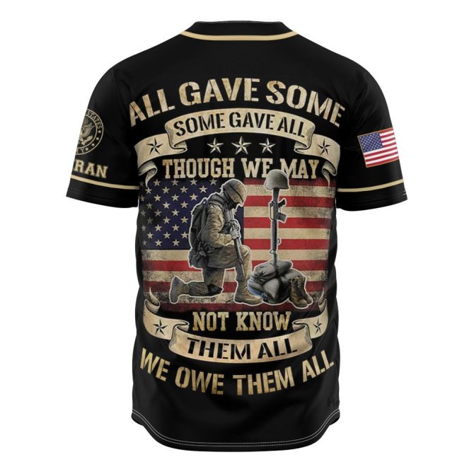 Patriotic Us Army Veteran Baseball Jersey - Honor & Pride Apparel - Image 3