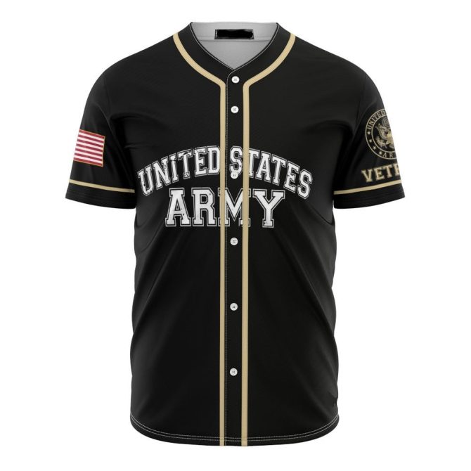 Patriotic Us Army Veteran Baseball Jersey - Honor & Pride Apparel - Image 2