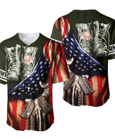 Patriotic Usa Army T-Shirt - American Flag & Dog Tags Design - Perfect Gift For Veterans