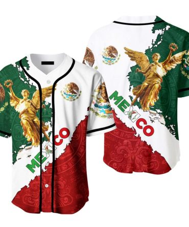 Vibrant Mexican Flag Baseball Jersey – Celebrate In Style & Comfort!