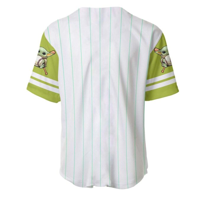 Baby Yoda Baseball Jersey - Cute Grogu Sports Shirt For Kids & Adults - Perfect Star Wars Gift - Image 3