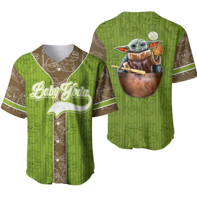 Limited Edition Baby Yoda Baseball Jersey - Perfect Gift For Star Wars Fans!