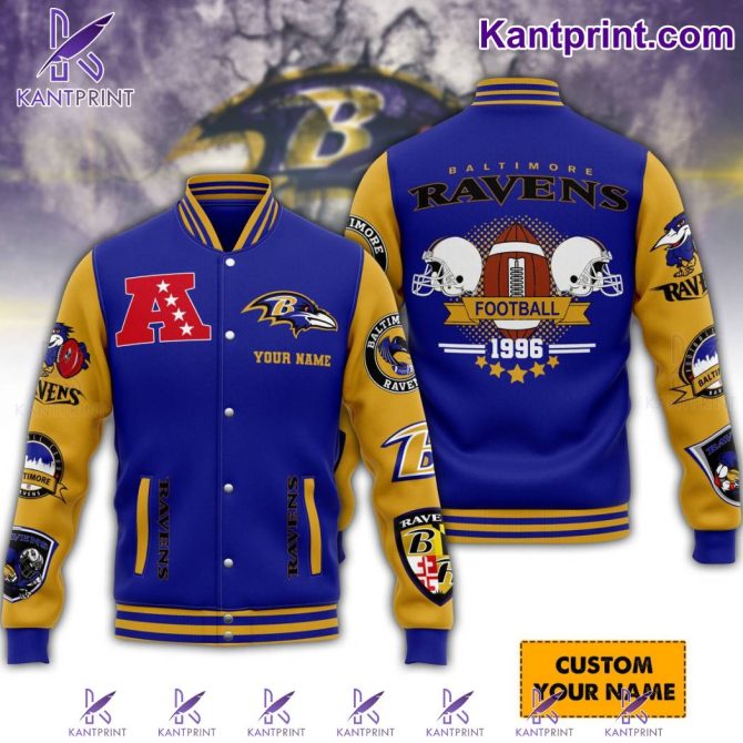 Custom Baltimore Ravens Varsity Jacket – Personalized Nfl Fan Gear 1996 Edition