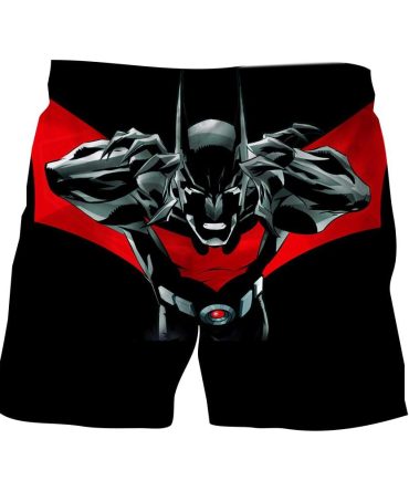 Men'S Superhero Athletic Shorts - Bold Red & Black Design - Comfortable & Stylish