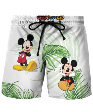 Fun Tropical Mickey Mouse Swim Shorts For Kids – Perfect Summer Beachwear!