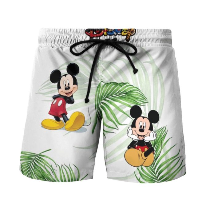 Fun Tropical Mickey Mouse Swim Shorts For Kids – Perfect Summer Beachwear!