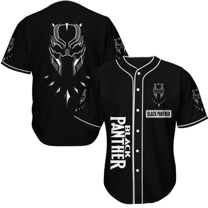Black Panther Baseball Jersey – Unleash Your Inner Hero With Stylish Comfort!