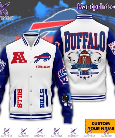 Buffalo Bills Football 1960 AFC Championship Personalized Baseball Jacket