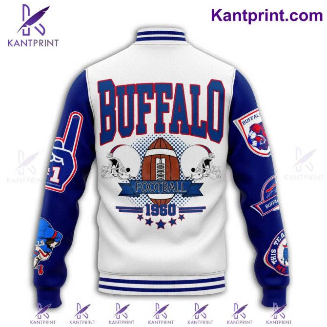 Buffalo Bills Football 1960 AFC Championship Personalized Baseball Jacket - Image 4