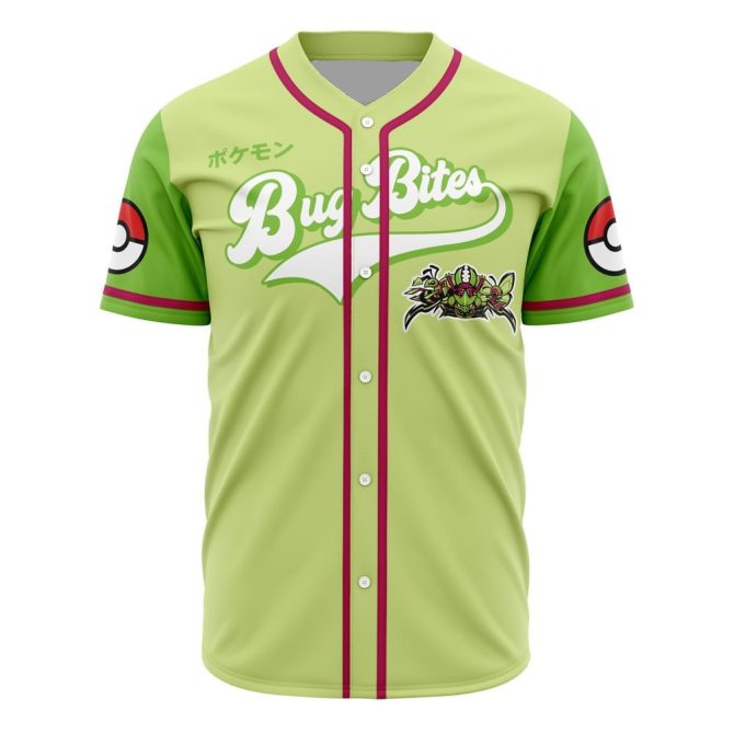 Stylish Lime Green Bug Bites Baseball Jersey – Catch 'Em All Design, Unisex S-Xxl