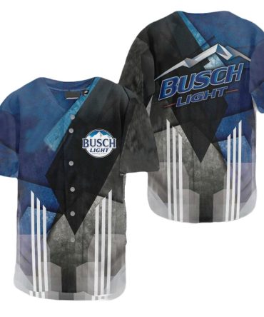 Busch Light Baseball Jersey - Stylish Blue & Black Design For Fans & Collectors
