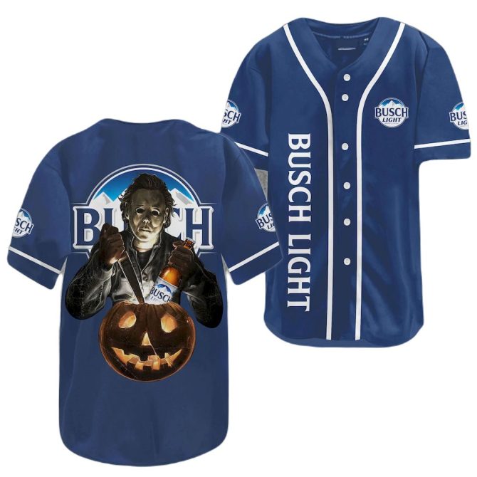 Limited Edition Busch Light Halloween Baseball Jersey – Spooky Style For Beer Lovers