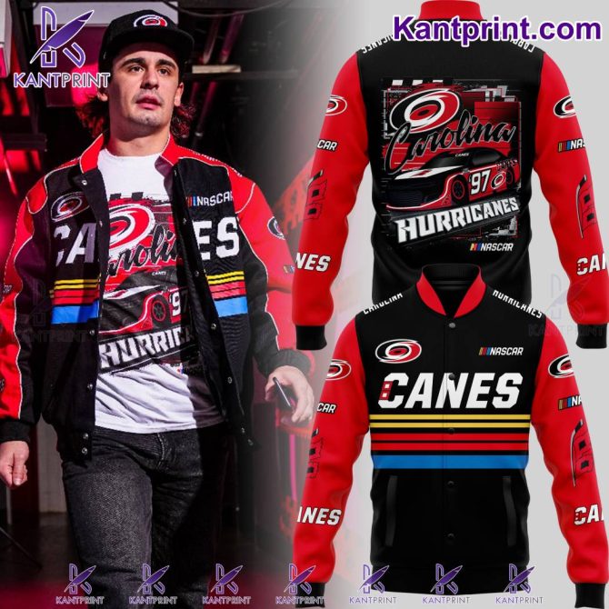 Carolina Hurricanes Nascar Jacket - Bold Red & Black Design For Fans