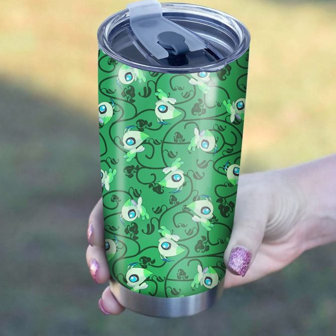 Eco-Friendly Insulated Tumbler With Cute Green Pattern - 20Oz Spill-Proof Travel Mug For Hot & Cold Drinks