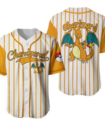 Charizard Baseball Jersey - Stylish Pokémon Fan Apparel For Kids & Adults