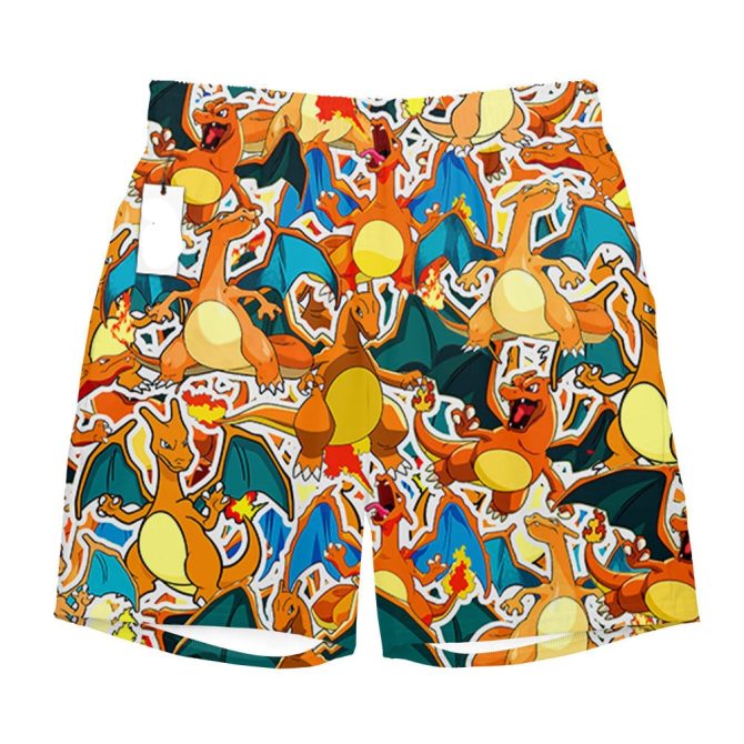 Vibrant Charizard Swim Shorts For Kids - Fun & Stylish Beachwear - Perfect Gift! - Image 3