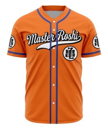 Master Roshi Orange Baseball Jersey - Anime Fan Gear For Cosplay & Everyday Wear
