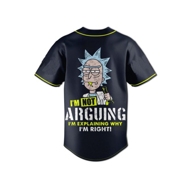 Funny Sci-Fi Baseball Jersey - Crazy Rick'S Whiskey Design – Unisex Geek Gift - Image 3