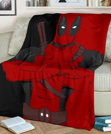 Cozy Red & Black Superhero Throw Blanket - Soft, Warm, Perfect For Fans & Home Decor