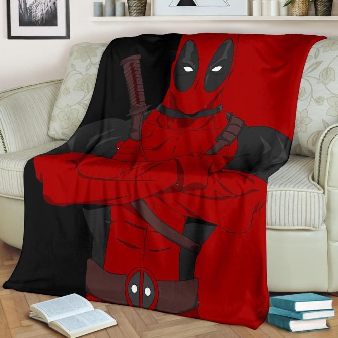Cozy Red & Black Superhero Throw Blanket - Soft, Warm, Perfect For Fans & Home Decor